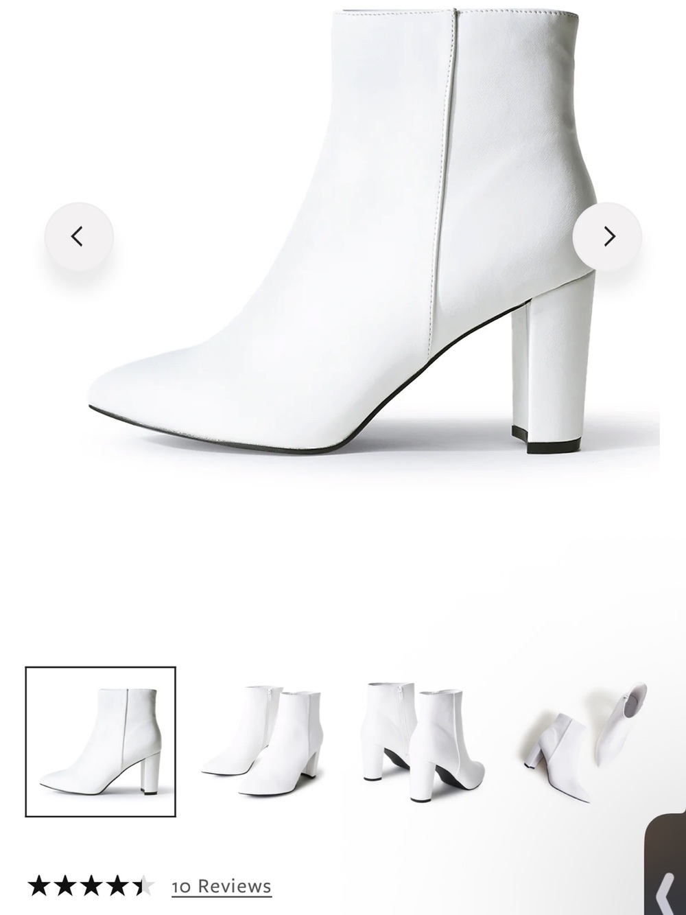 J Adam’s Sleek White Women's Block Heel Ankle Boots
